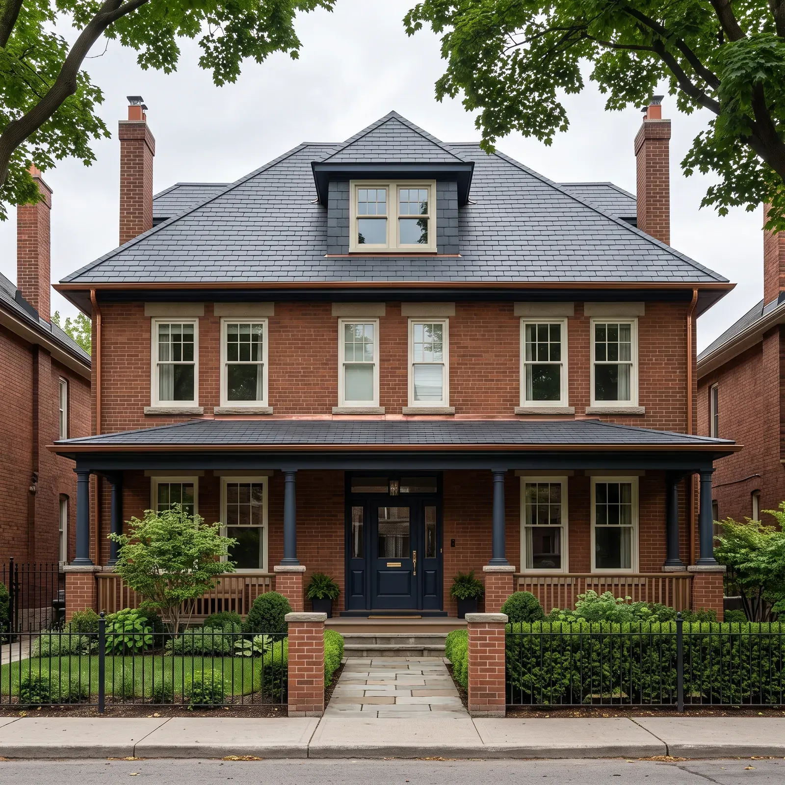 Exterior of a heritage brick house