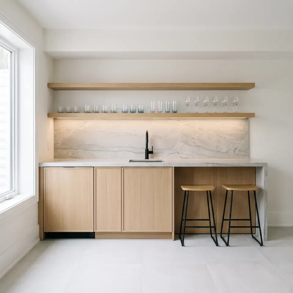 Kitchenette finished for a rental unit